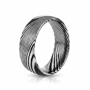 SWIRL — Hero product shot — men's tungsten wedding ring.