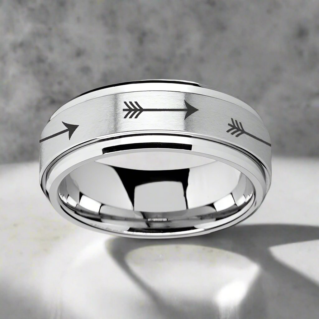 TARGET Tungsten Carbide men's wedding band, image 1