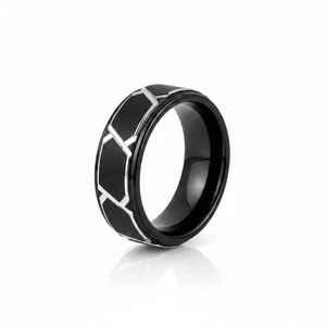 TERRANCE — Hero product shot — men's tungsten wedding ring.