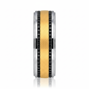 TREGAN — angled view — men's tungsten carbide wedding ring | Aydins Jewelry