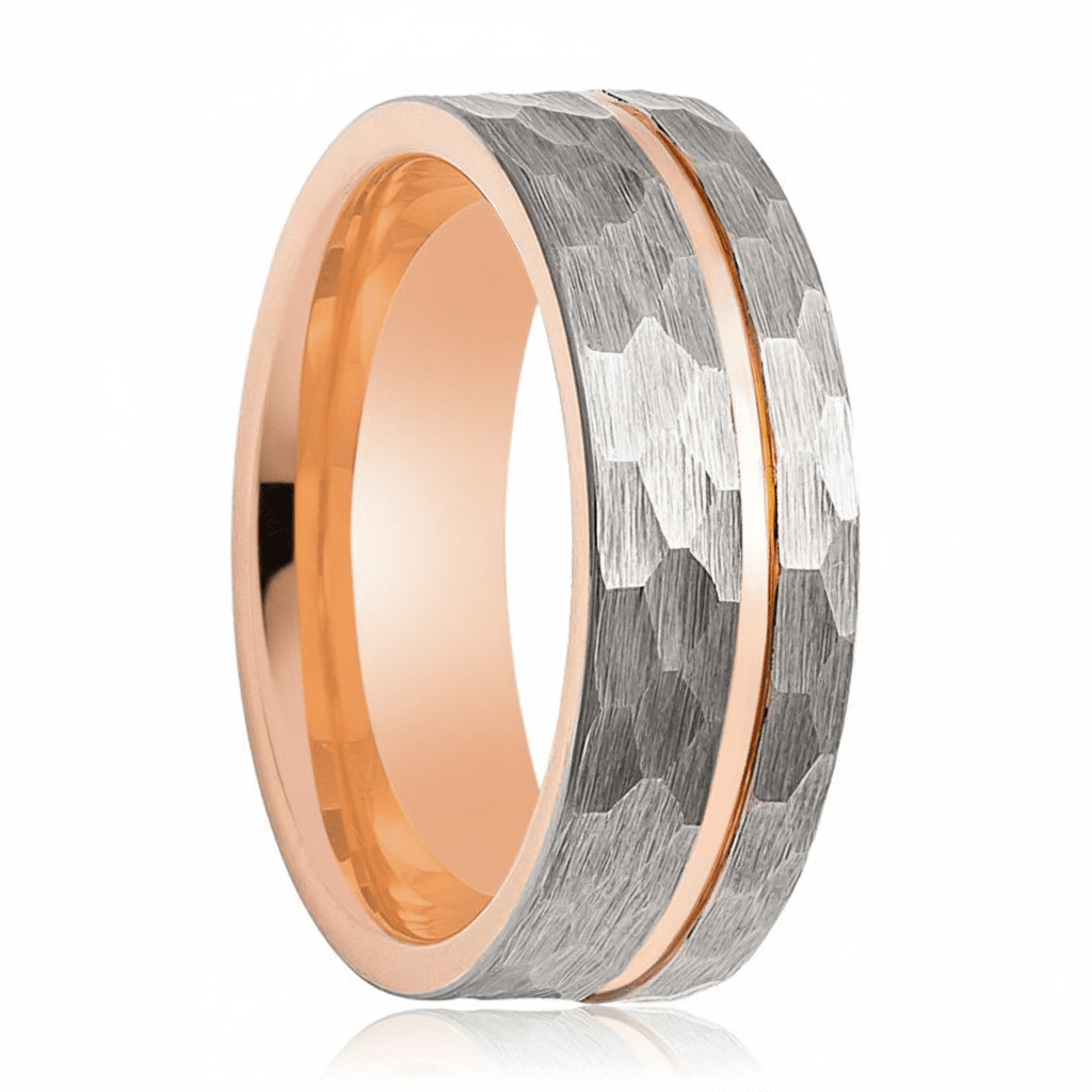 TROOPER — Hero product shot — men's tungsten wedding ring.