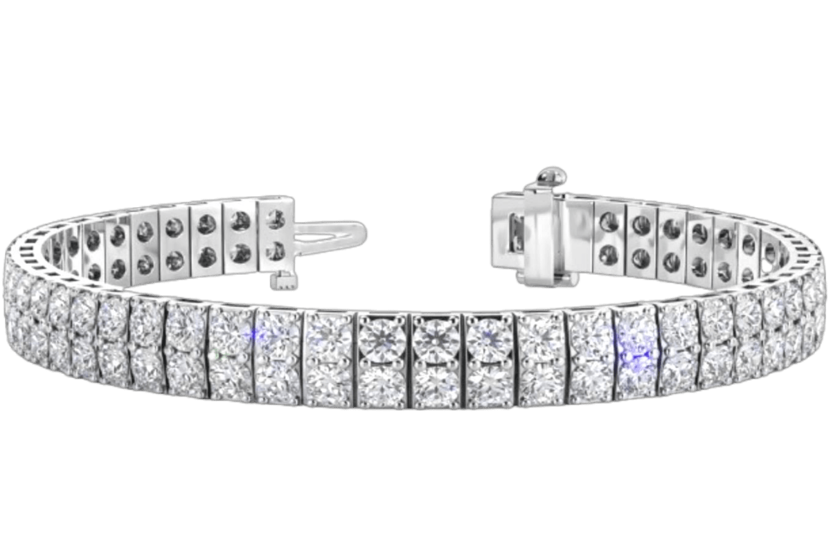 Two Row Diamond Tennis Bracelet 925 silver lab grown diamond bracelet authentic supplier primary photograph