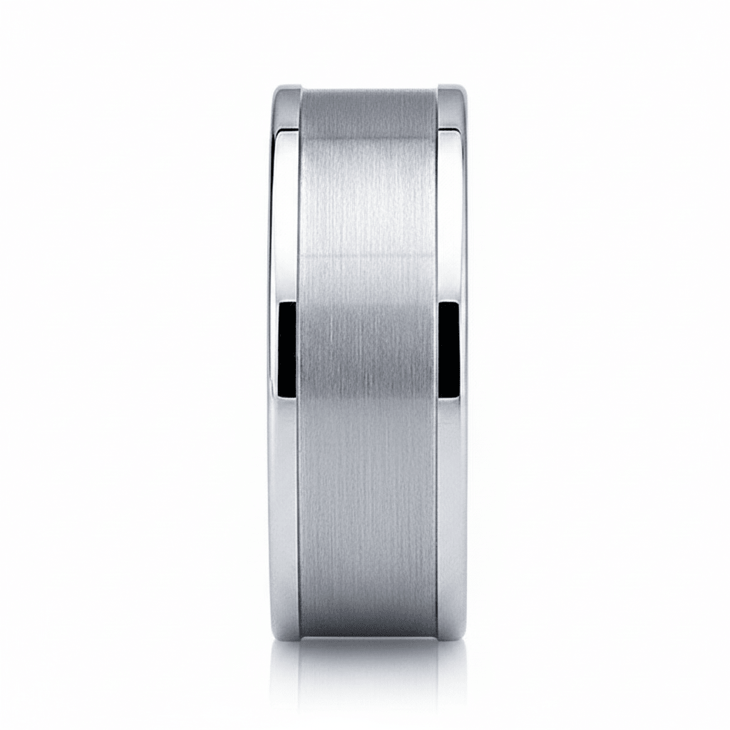 VAGA — angled view — men's tungsten carbide wedding ring | Aydins Jewelry