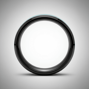 VERDEL — Center-through axial view — men's tungsten wedding ring.
