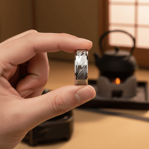 VESPER — close-up detail — men's tungsten carbide wedding ring | Aydins Jewelry