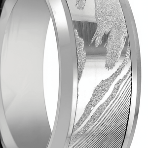 VESPER — close-up detail — men's tungsten carbide wedding ring | Aydins Jewelry