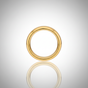VIGILANT - Center-through axial view - men's tungsten wedding ring.