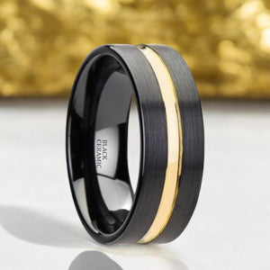VIVALDI Black Ceramic men's wedding band, image 1