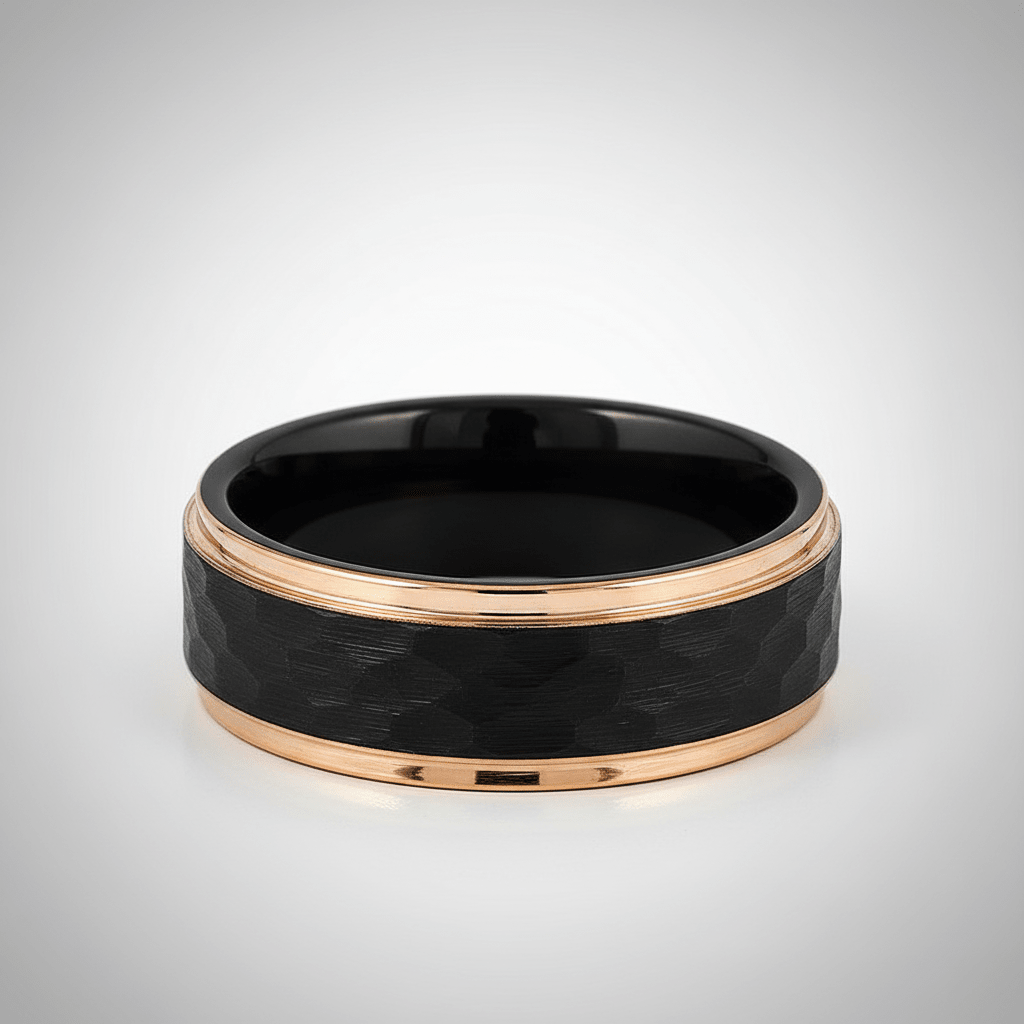 VOLANTIS — alternate angle — men's tungsten carbide wedding ring | Aydins Jewelry