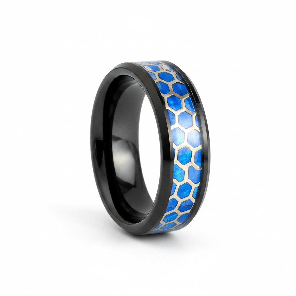 YANKTON — Hero product shot — men's tungsten wedding ring.