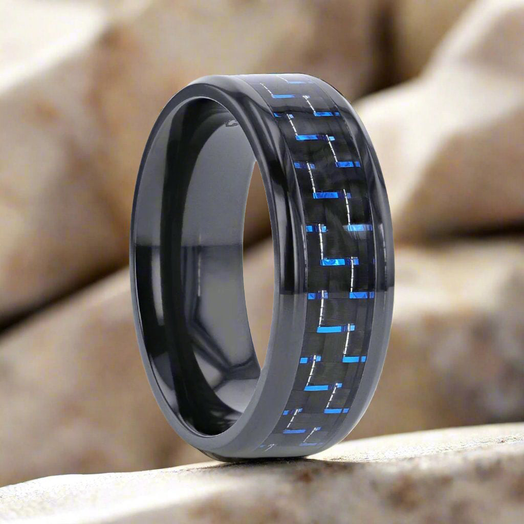 ZAYDEN Titanium men's wedding band, image 1