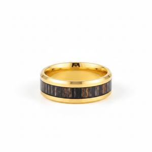 ZEBROSTA — Hero product shot — men's tungsten wedding ring.