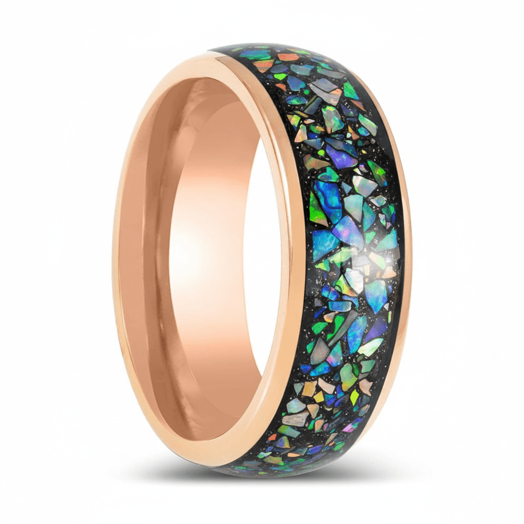 ZUFAR — Hero product shot — men's tungsten wedding ring.