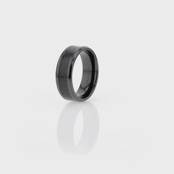 OXYN | Black Titanium Ring, Black Carbon Fiber