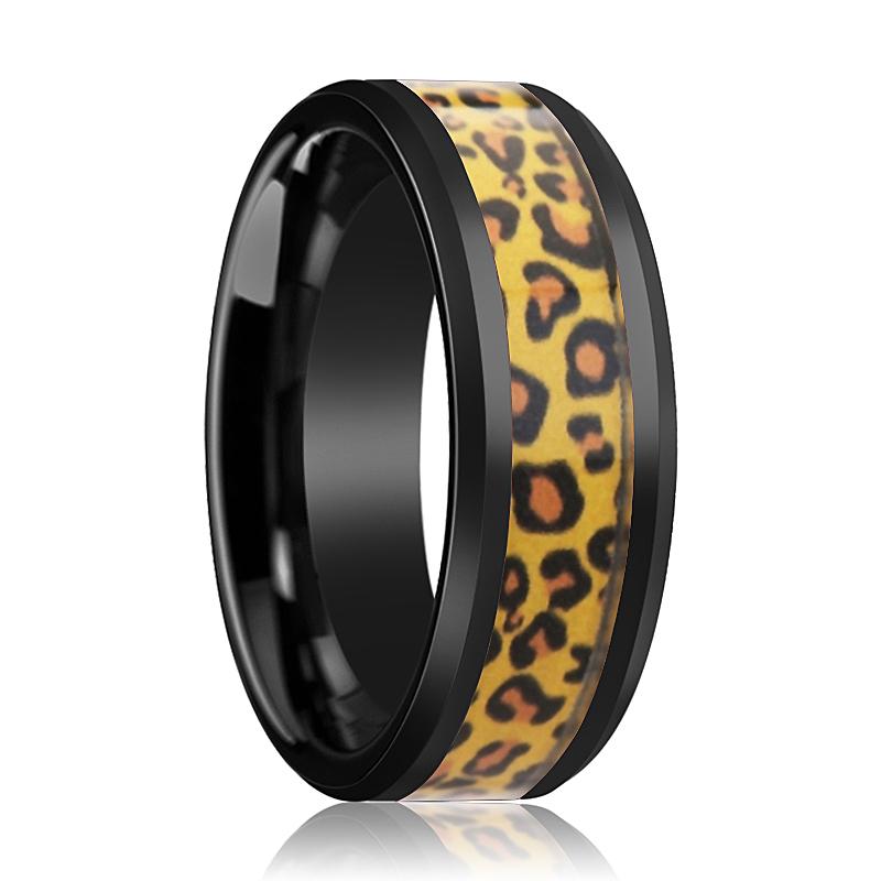 NAMIBIA Black Ceramic men's wedding band, image 1