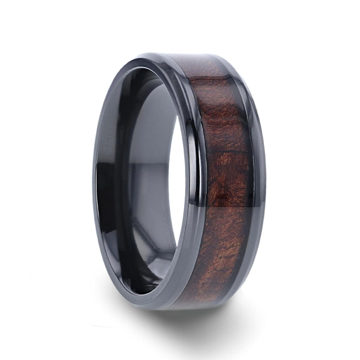 CERISE Black Ceramic men's wedding band, image 1