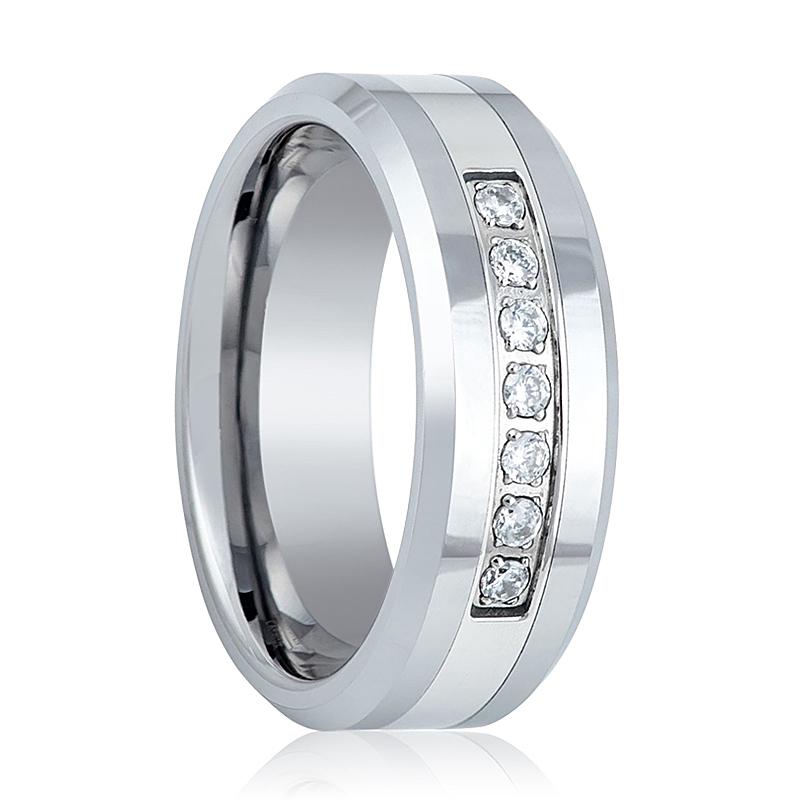 CETUS — hero shot — men's tungsten carbide wedding ring | Aydins Jewelry