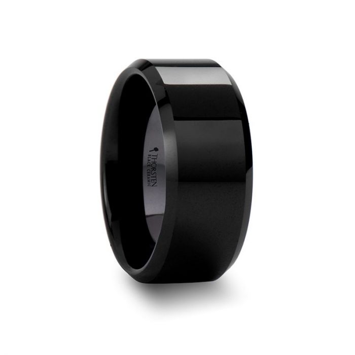 CITAR Black Ceramic men's wedding band, image 1