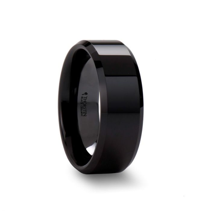 CITAR Black Ceramic men's wedding band, image 3