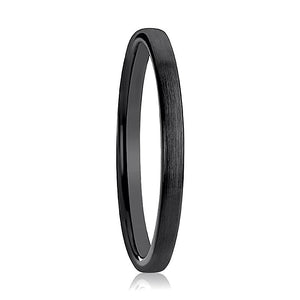 DAISY Black Ceramic men's wedding band, image 1