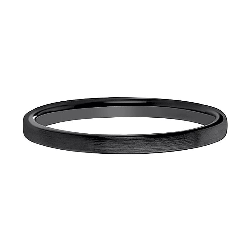 DAISY Black Ceramic men's wedding band, image 2