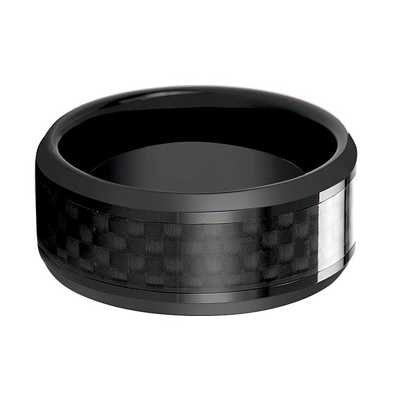 DAYTONA Black Ceramic men's wedding band, image 2