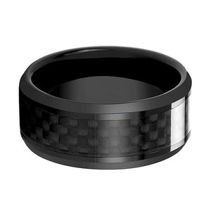 DAYTONA Black Ceramic men's wedding band, image 2