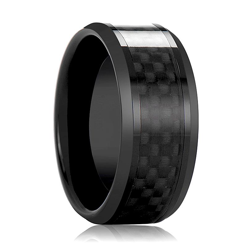 DAYTONA Black Ceramic men's wedding band, image 1