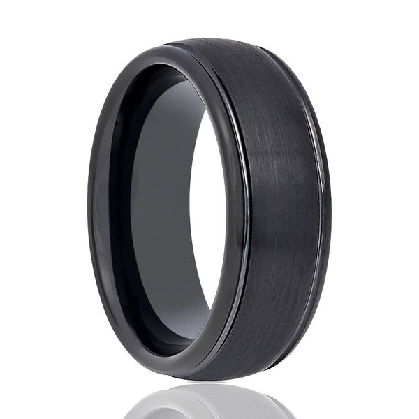 DION | Tungsten Ring Black Domed - Rings - Aydins Jewelry - 1