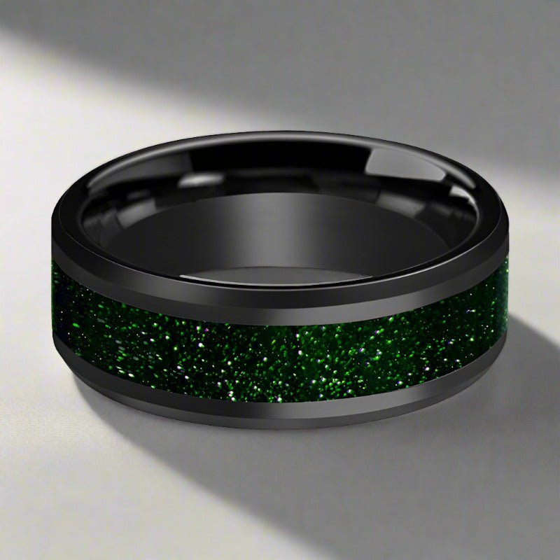 GIOVANNI Black Ceramic men's wedding band, image 3