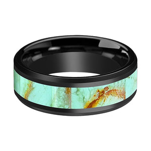 EDWARD Black Ceramic men's wedding band, image 2