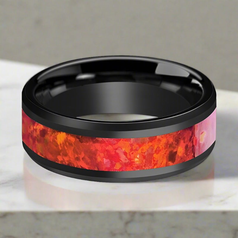 NOVA Black Ceramic men's wedding band, image 3