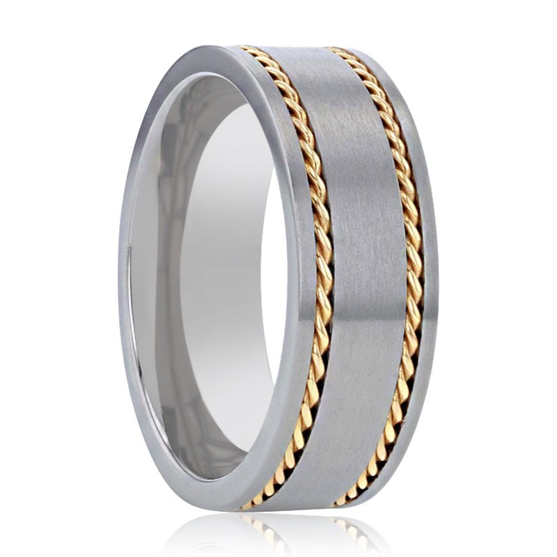 FERDINAND 14k Yellow Gold men's wedding band, image 1