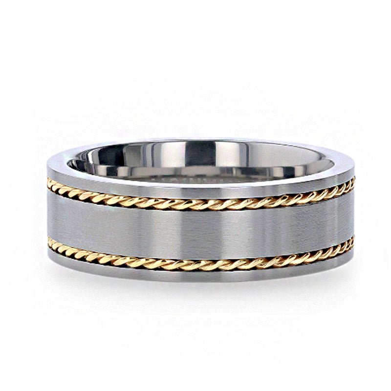 FERDINAND 14k Yellow Gold men's wedding band, image 3