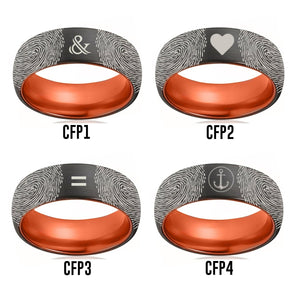 Fingerprint Ring | Mens Wedding Band, Couple Wedding Ring, Memorial Ring - Fingerprint Rings - Aydins Jewelry - 3