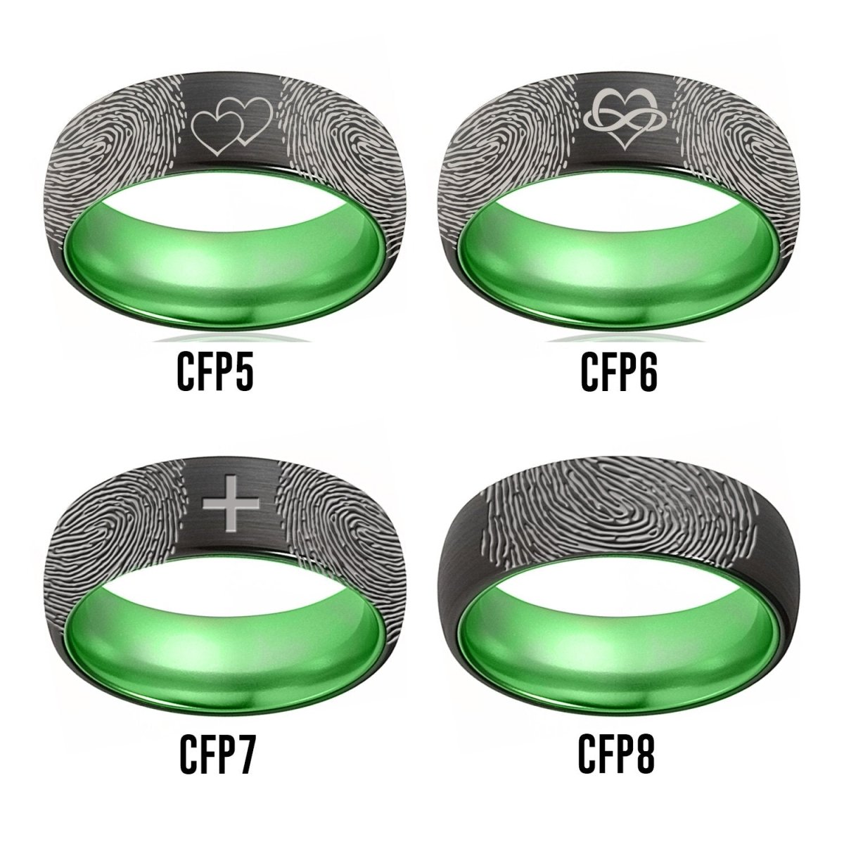 Fingerprint Ring | Mens Wedding Band, Couple Wedding Ring, Memorial Ring - Fingerprint Rings - Aydins Jewelry - 4