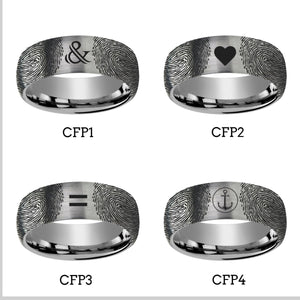 Fingerprint Ring | Mens Wedding Band, Couple Wedding Ring, Memorial Ring - Fingerprint Rings - Aydins Jewelry - 2