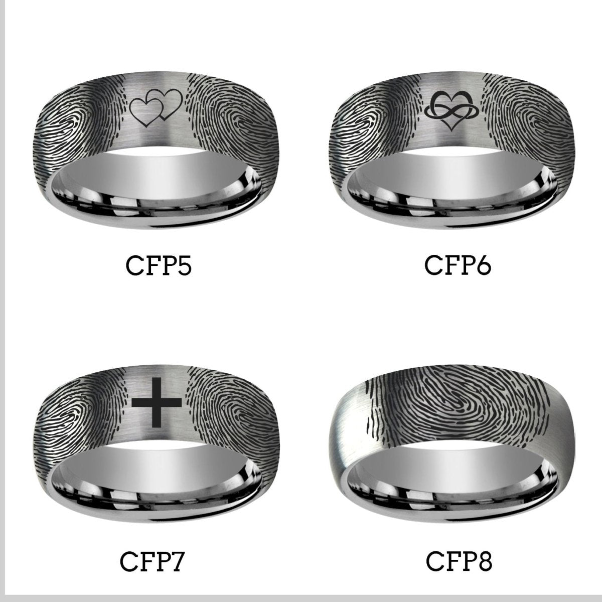 Fingerprint Ring | Mens Wedding Band, Couple Wedding Ring, Memorial Ring - Fingerprint Rings - Aydins Jewelry - 3