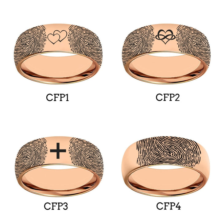 Fingerprint Ring | Mens Wedding Band, Couple Wedding Ring, Memorial Ring - Fingerprint Rings - Aydins Jewelry - 2