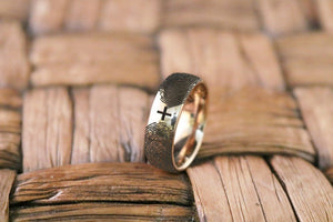 Fingerprint Ring | Mens Wedding Band, Couple Wedding Ring, Memorial Ring - Fingerprint Rings - Aydins Jewelry - 1