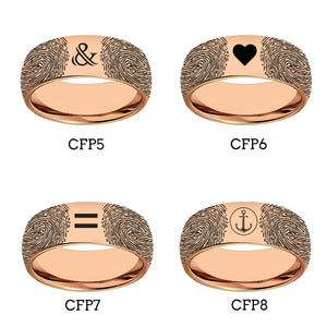 Fingerprint Ring | Mens Wedding Band, Couple Wedding Ring, Memorial Ring - Fingerprint Rings - Aydins Jewelry - 3