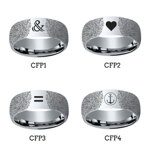 Fingerprint Ring | Mens Wedding Band, Couple Wedding Ring, Memorial Ring - Fingerprint Rings - Aydins Jewelry - 2