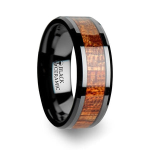 GABON Black Ceramic men's wedding band, image 4