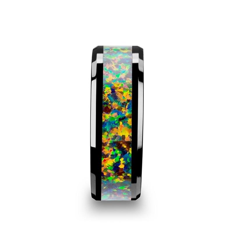 GALACTIC Black Ceramic men's wedding band, image 3
