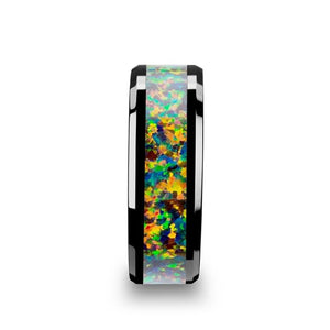 GALACTIC Black Ceramic men's wedding band, image 3