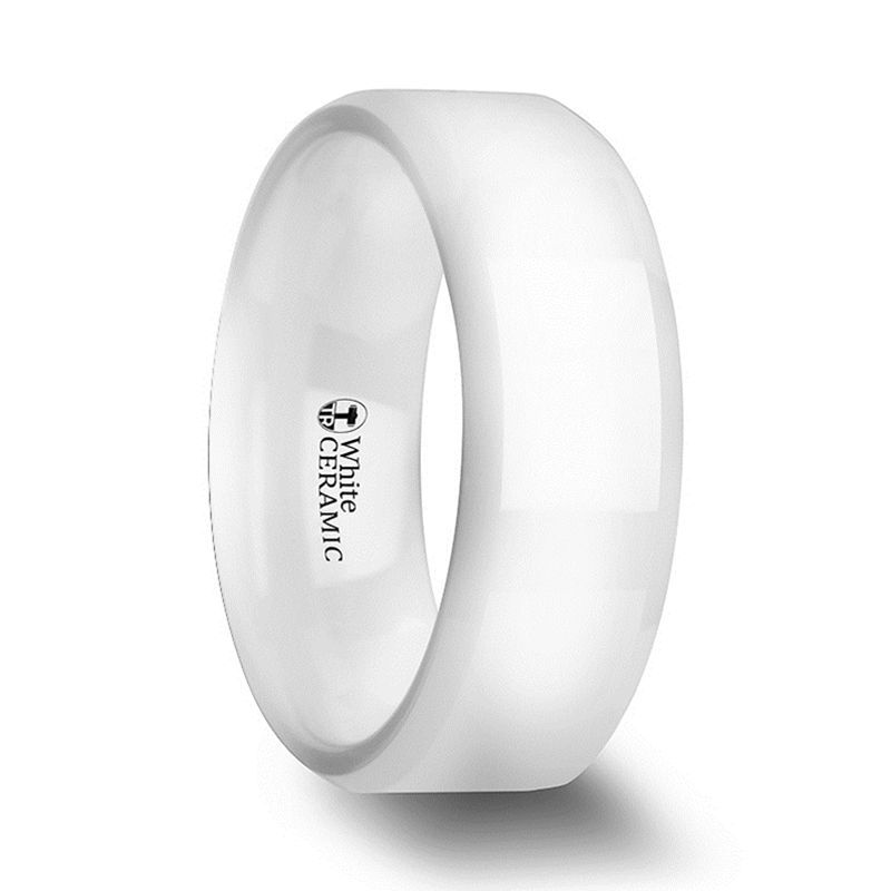 GLACIER White Ceramic men's wedding band, image 3