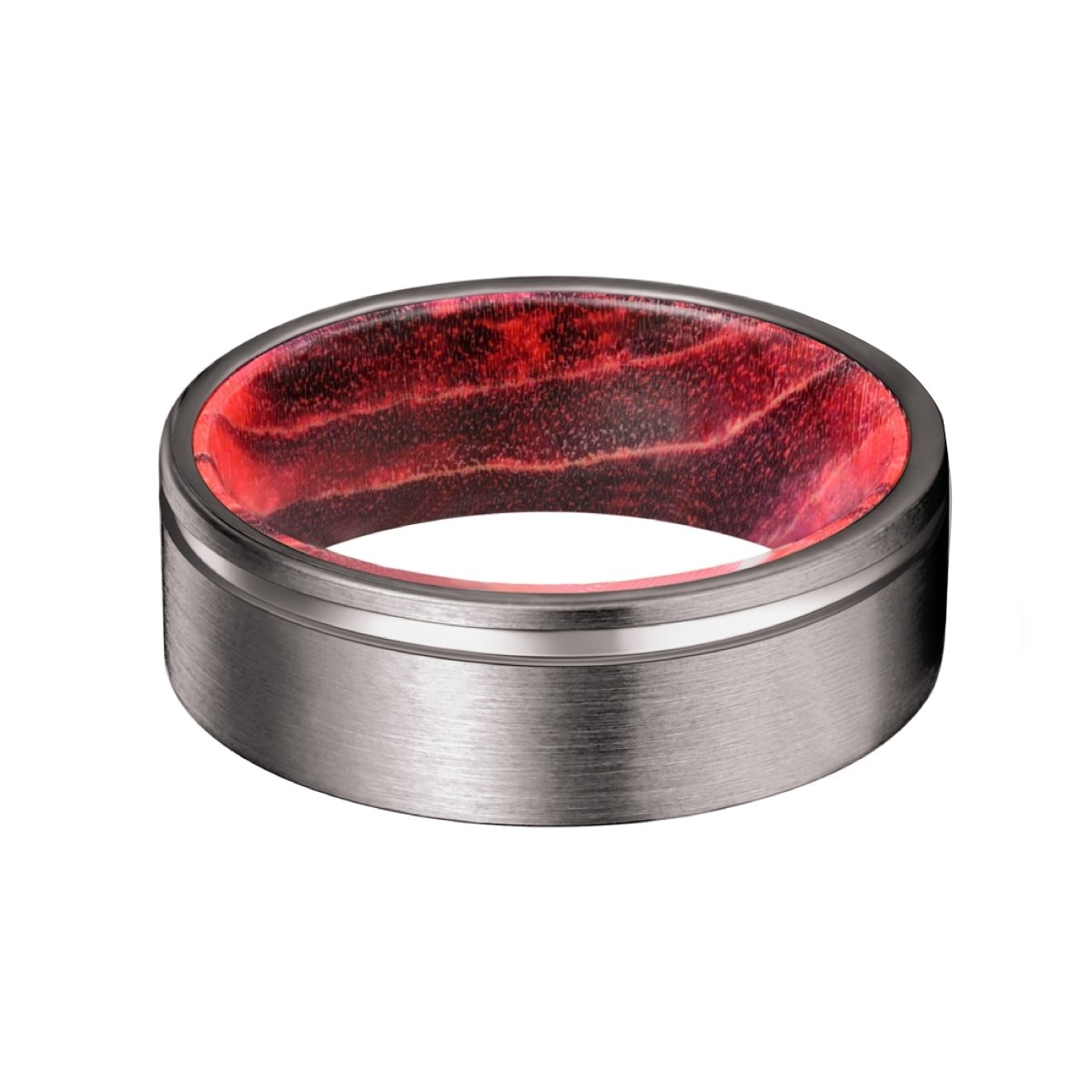 GLEASON — angled view — men's tungsten carbide wedding ring | Aydins Jewelry