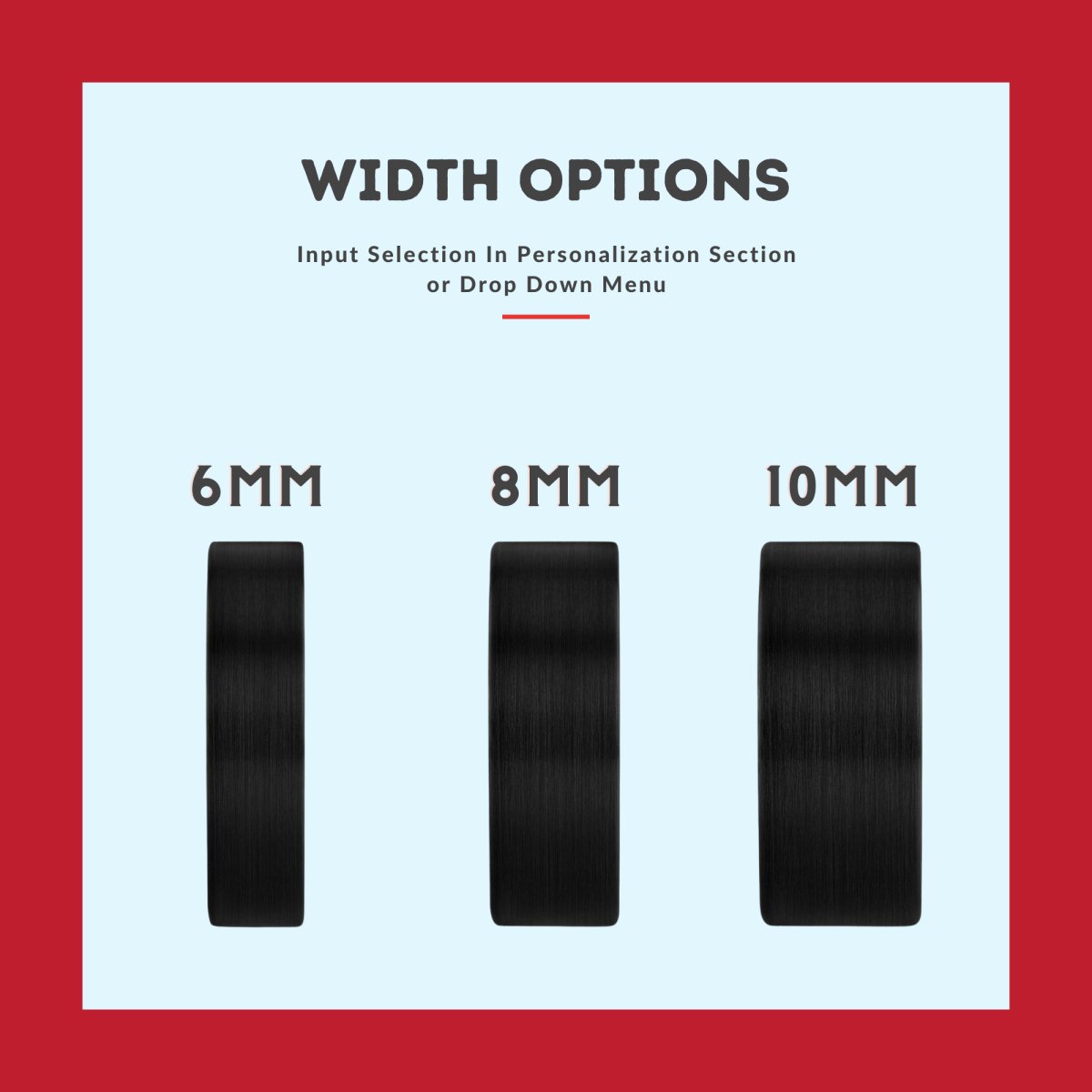 GONZO | Blue Ring, Black Flat Brushed Tungsten Ring - Rings - Aydins Jewelry - 3