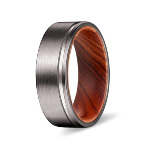 GRAIN — lifestyle on hand — men's tungsten carbide wedding ring | Aydins Jewelry