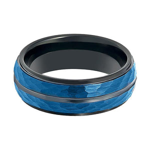 HARLO — detail view — men's tungsten carbide wedding ring | Aydins Jewelry